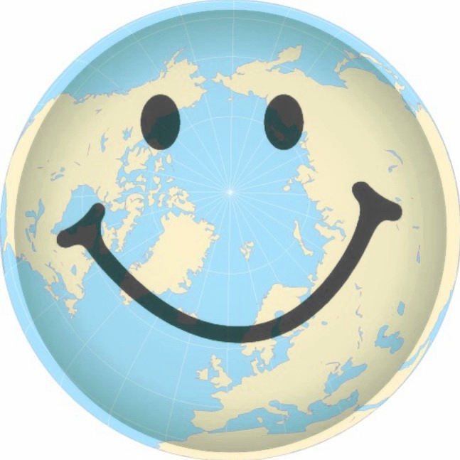 GLOBE WITH SMILEY