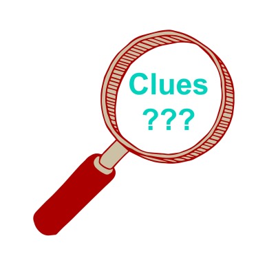 MAGNIFYING GLASS CLUES